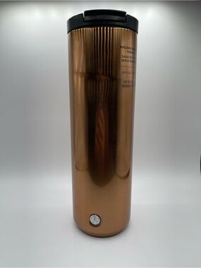 Starbucks Copper Metallic Tumbler with Black Lid
